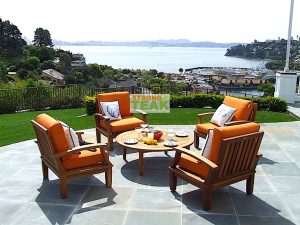 Teak Deep Seating Patio Furniture Sets With Comfort Cushions