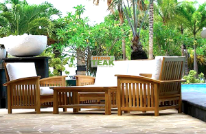 Carson Deep Seating Patio Furniture Solid Teak Wood With Cushions